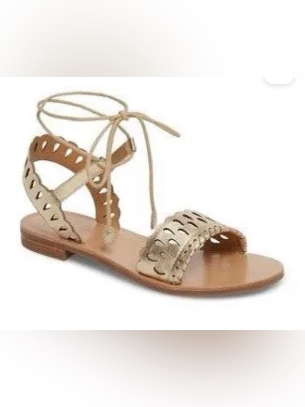 Jack Rogers Gold Ankle Sandals Size 9